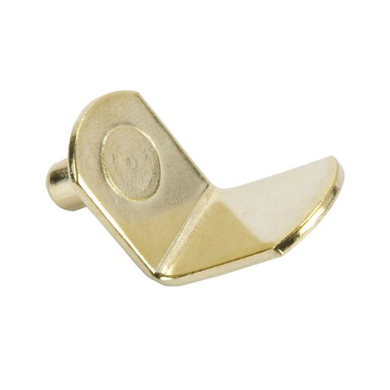 Bracket Style Shelf Support - 5 mm Pin - Brass - 25 Pack